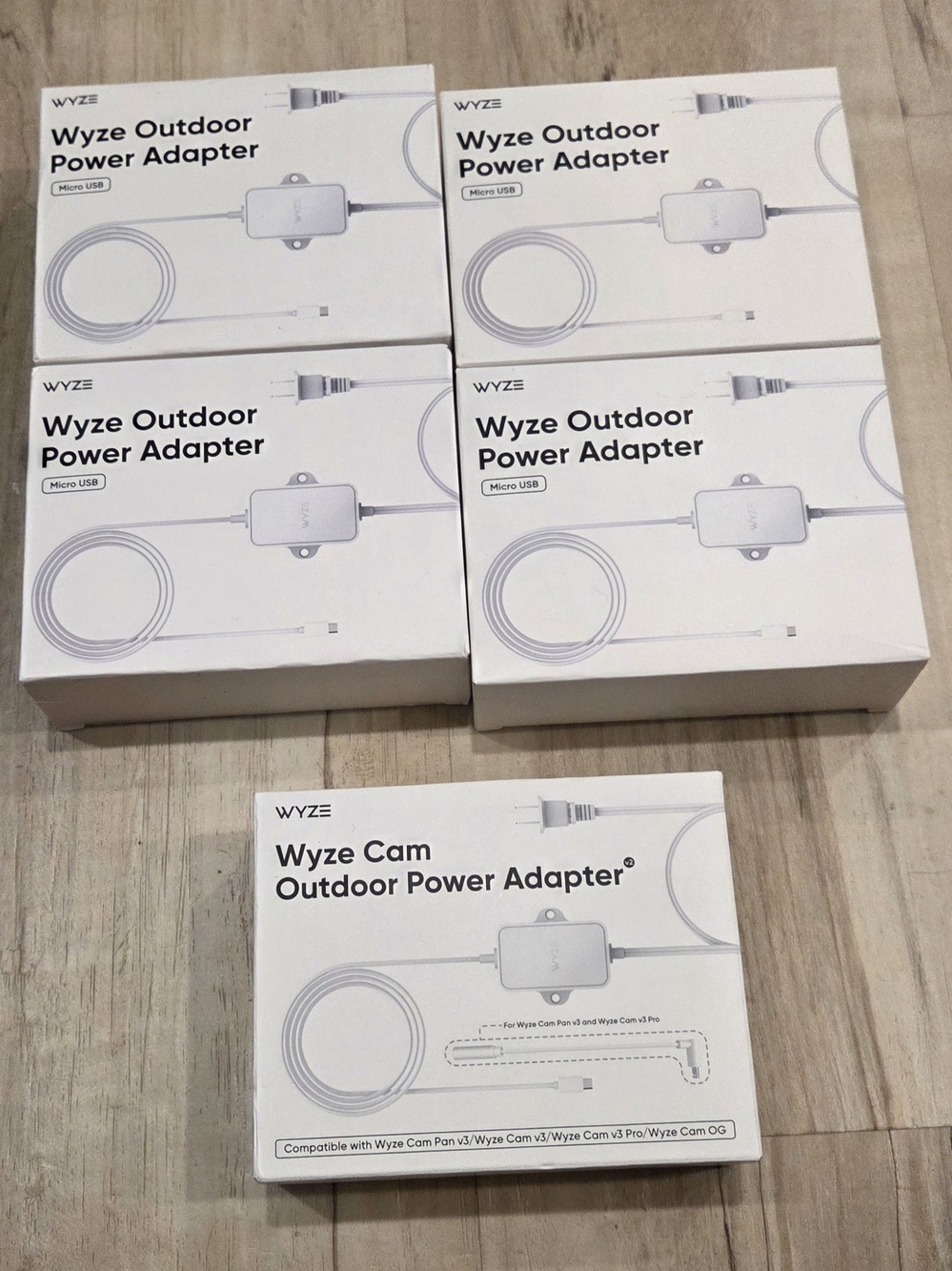 Wyze Cam Outdoor Power Adapter Pack - White